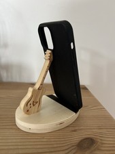 Retro-Gitarre geformt hölzerne Telefon Handy Tischständer / Holz