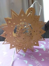 Weihnachtsstern Erzgebirge Fensterdekoration beleuchtet 