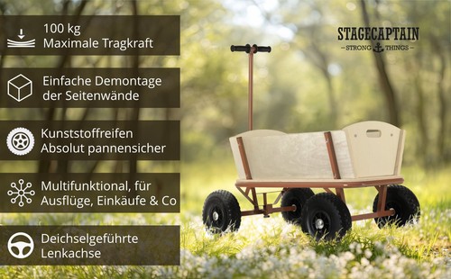 Bollerwagen holz dach - dach, plane