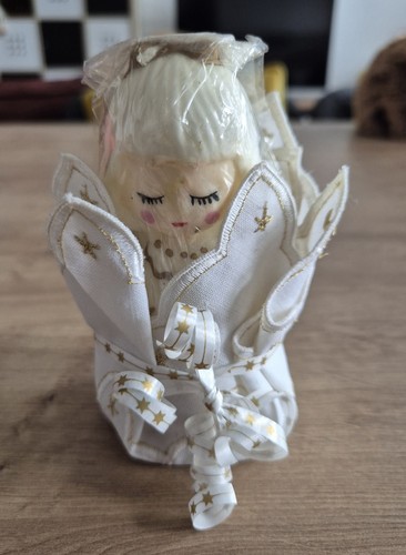 Vintage weihnachtsengel kerze - vintage,