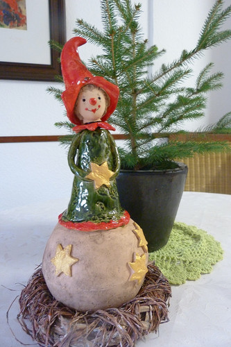 Wichtel figur keramik unikat - wichtel,