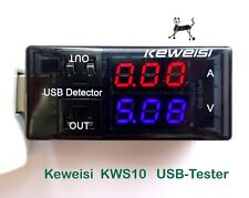 Keweisi KWS-10 USB-Tester - mit rot/blauer Anzeige für Spannung und Strom
