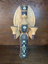 Erzgebirge Leuchterengel Engel Vintage handbemalt 70er/80er