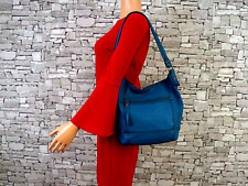 THE SAK DAMEN ECHT LEDER FREIZEIT HAND SCHULTER TASCHE BEUTEL NIETEN TÜRKIS BLAU