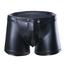 Herren Boxer Boxershorts Unterhose Lack-Optik Ledershorts Pants Kurz Hose Trunks