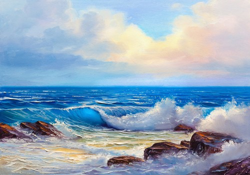 Wandbild morgen auf - morgen, meer