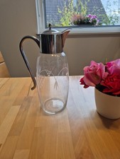 Karaffe Krug Saftkrug mit Traubenschliff ca.1 Liter Alt