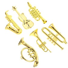 6 Pcs Instrumente Miniatur Saxophon Miniaturinstrument Mini-Haus-