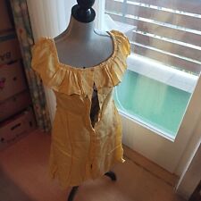 Damen Kleid von Zara Gr.M in Gelb mit rüschen und Taschen