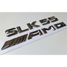 Für Mercedes Benz SLK55 AMG Schriftzug Aufkleber Chrom Auto Trunk Silber NEW