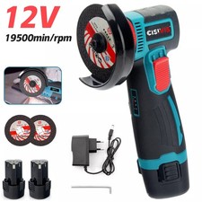 Akku Winkelschleifer 12V Trennschleifer Schleifmaschine Flex Mit 2 Batterien NEU