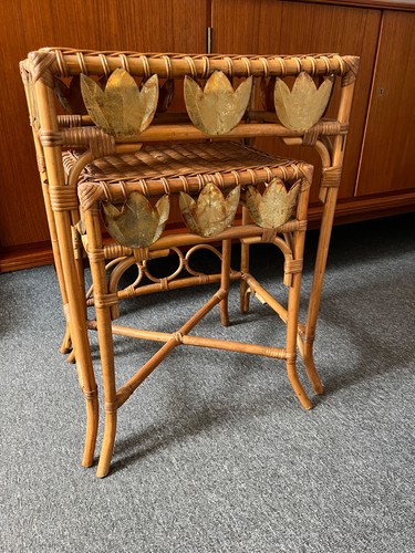 Vintage beistelltisch rattan - vintage,