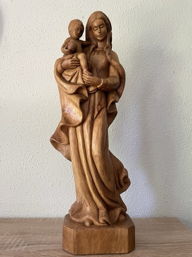 Holz geschnitzte madonna mit - holz,