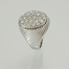 Ring  in  585/- 14k. Weißgold mit  24 Brillanten H/SI ca. 1,20ct. Gr. 56.   -866