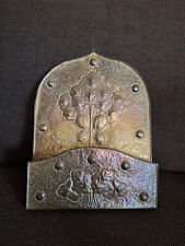 Zeitungshalter Briefhalter Wandhalter Messing Motiv floral Handarbeit Jugendstil