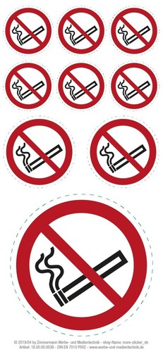 Aufkleber rauchen verboten - aufkleber,