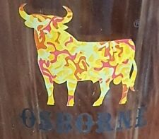 Osborne Glas, Longdrink hoch, limitiert,  Motiv: Stier Pop-Art gelb. gebraucht