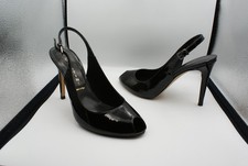 Capitini Italy Vero Cuoio voll Leder Lack High Heel Peep Toe Sling Pumps Gr.39