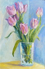 Ölgemälde, Strauß Tulpen