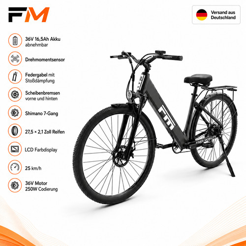 Bike elektrofahrrad 250w - fm,
