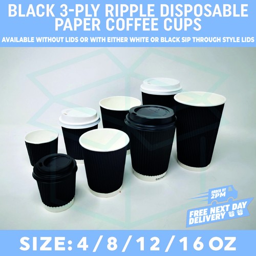 Black ripple papier - black,