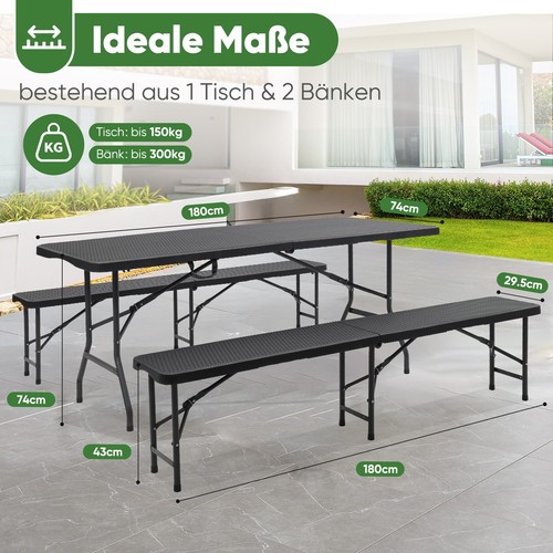 180cm bierzeltgarnitur tisch - 180cm,