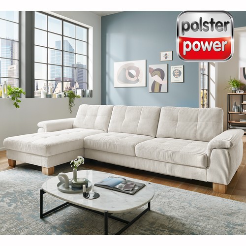 Polsterpower ecksofa cord - ecksofa,