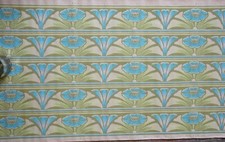 Original  Jugendstil - Tapete mit Bordüren absolute Rarität ca. 50x500cm 1900