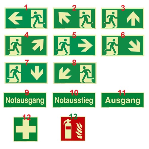 Schild notausgang rettungsweg - notausgang,