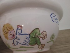 Ody Keramik Kunst Malerei dekorative Schale Kinder Müsli Schüssel Schale  creme