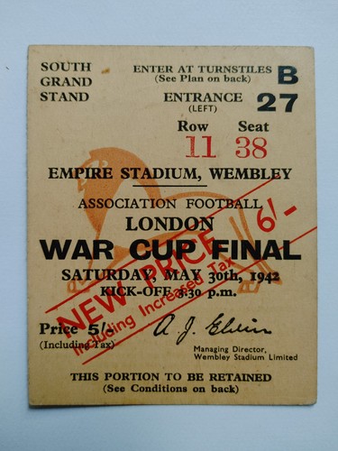 Ticket stub 1942 - stub:, war