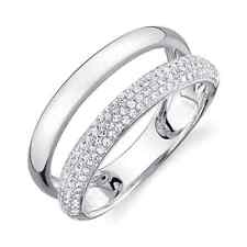 14K Weißgold Diamant Geteilte