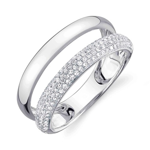 14k weißgold diamant geteilte - 14k,