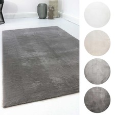 Teppich Kurzflor Wohnzimmer Wohnzimmerteppich Kunstfell Weich Modern Flauschig