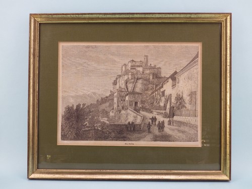 Radierung motiv burg - radierung,,