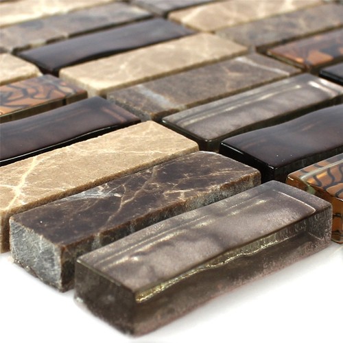 Glas naturstein mosaik fliesen - naturstein,