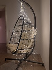 Hängesessel mit gestell Anthrazit Rattan 