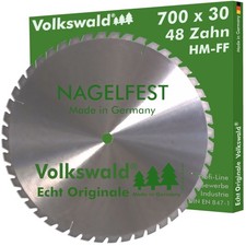 Volkswald ® HM-Sägeblatt FF  nagelfest  700 x 30 mm Z= 48 Bauholz-Kreissägeblatt
