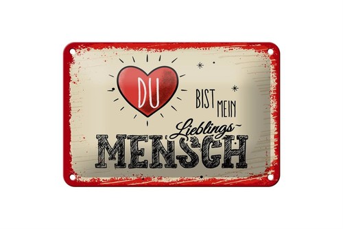 Blechschild bist mein - du, herz