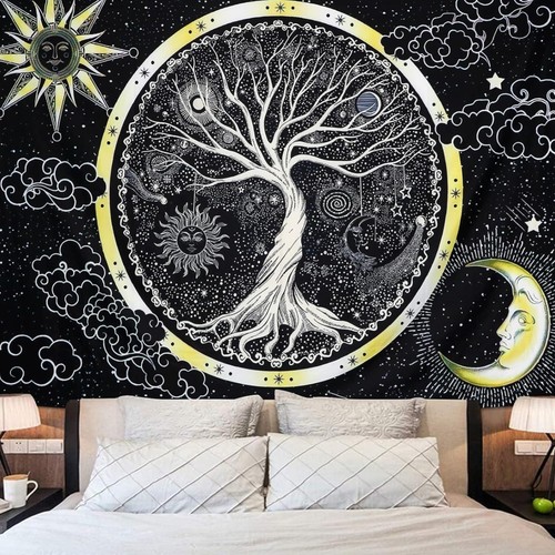 Wandteppich psychedelic mond - psychedelic,