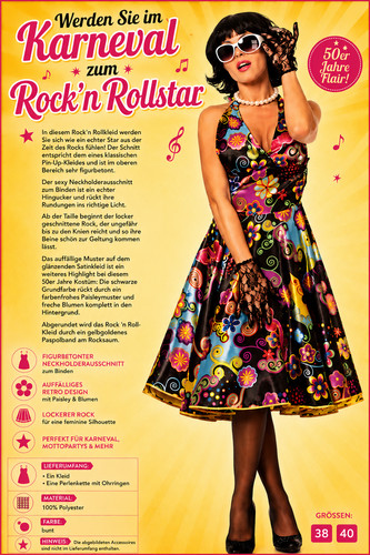 Rock roll kleid damen - rock'n, 50er