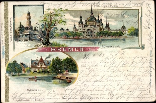Litho hansestadt bremen - hansestadt,