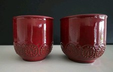2 x Vintage Ceramano Traumfeuer Punsch, Glühwein Tasse ohne Griff Becher