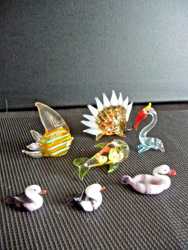 Vintage glastiere aus - 7,