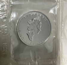Maple Leaf, 9999 Feinsilber Münze 1 Unze OZ 5 Dollars 1998