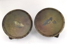 Paar Scheinwerfer für Fahrzeuge der Wehrmacht. Originale Tarnlackierung,  Scheib