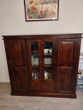 Massivholz Vitrine HBT 135x145x46