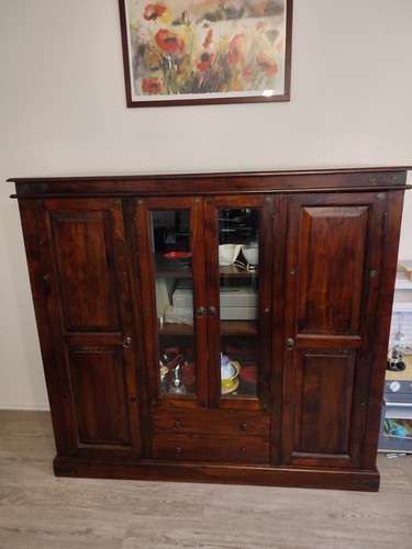 Massivholz vitrine hbt - vitrine,