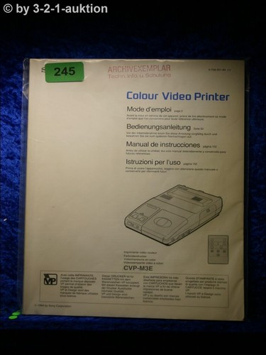 Sony bedienungsanleitung cvp - bedienungsanleitung,
