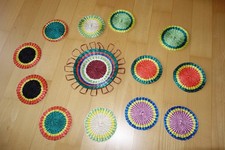 12x DDR Untersetzer 9,5cm Bast